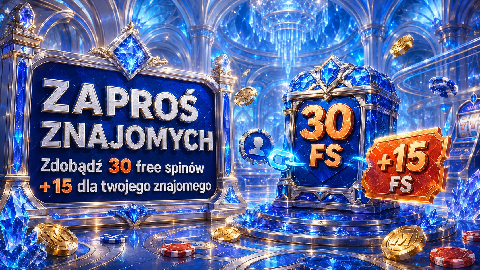 Bonus za zaproszenie znajomych w Magic365 – 30 FS i dodatkowe 15 FS